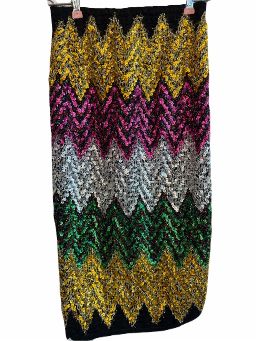 Zara Small Sequin Skirt Gold Purple Green Mardi Gras 💜💛